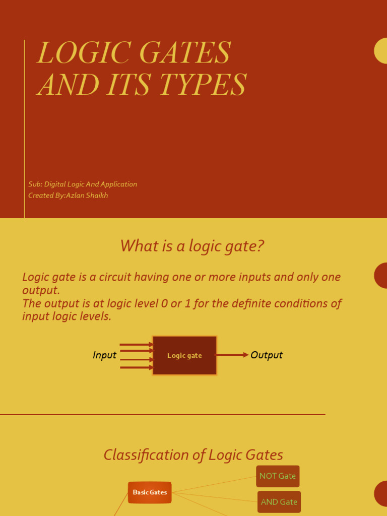Logic Gates and Its Types | PDF