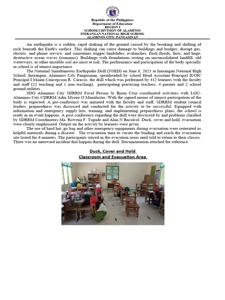 NSED 2nd Quarter 2023 PDF Earthquakes Disasters