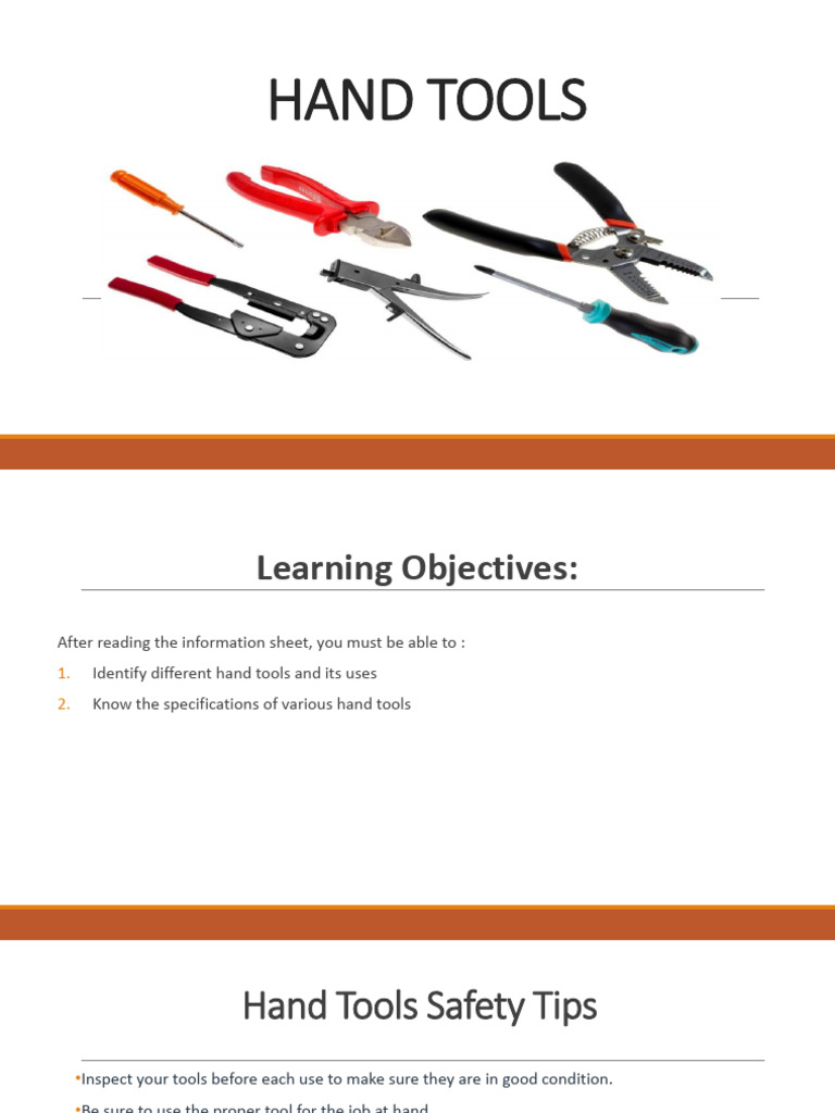 Hand Tools PDF Screw Tools