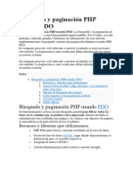 Búsqueda y Paginación PHP Usando PDO