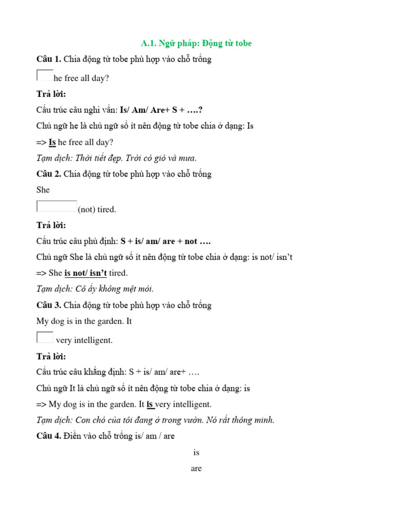 Trac Nghiem Tieng Anh 6 Unit 0 My World Phan Ngu Phap | PDF