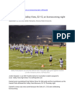 Valley Vista Vs Casteel Game Article