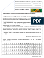 Atividade de Portugues Ortografia Caca Palavras 6º Ano