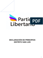 Declaración de Principios Partido Libertario