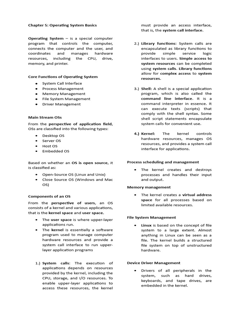 Chapter 5 PDF Operating System File System