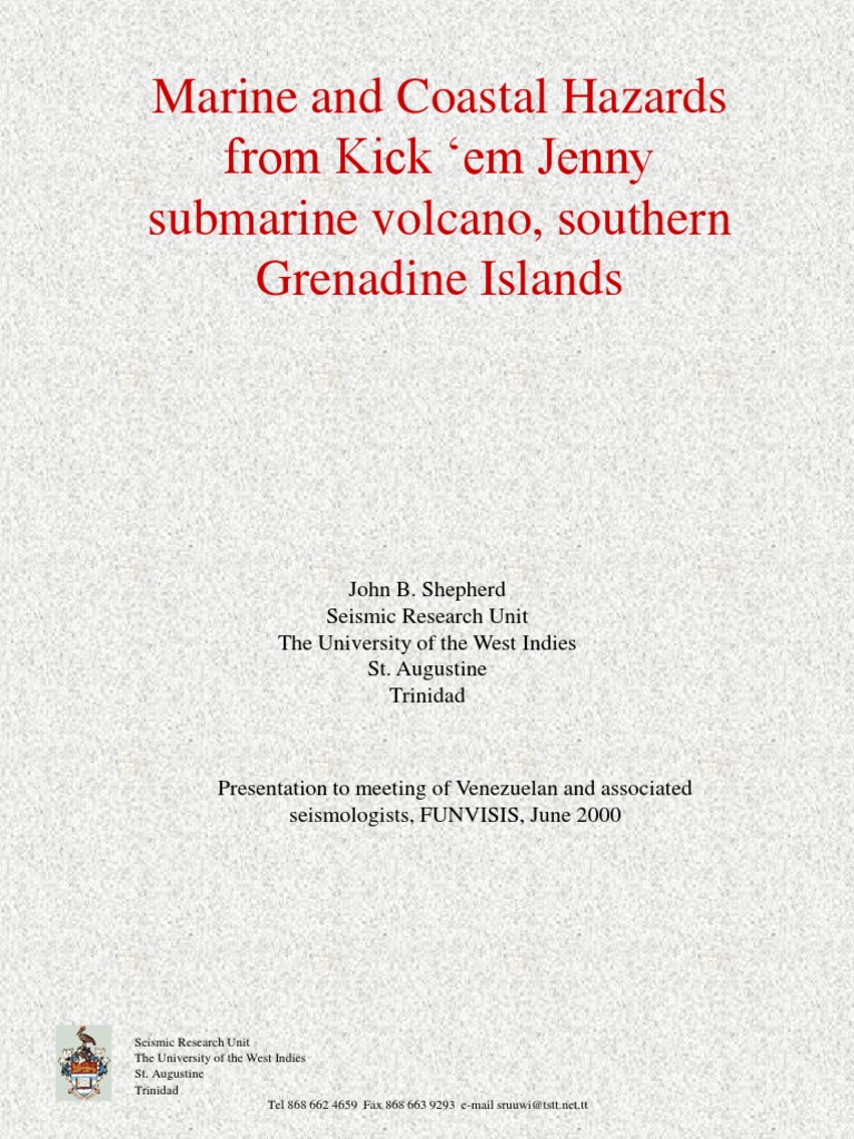 Kick em Jenny ForVenezuela PDF Tsunami Earthquakes