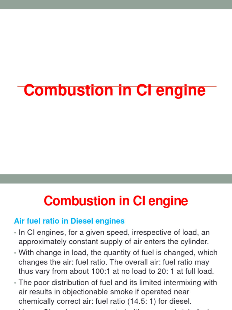 ICGT Unit 2 Combustion in CI Engines PDF