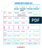 Horario Sexto 2022