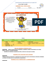 Plan de Clases Tercer Grado 26 Al 30 de Julio 2021