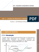 CAP. 1 - Dados de Projetos e Memorial Descritivo