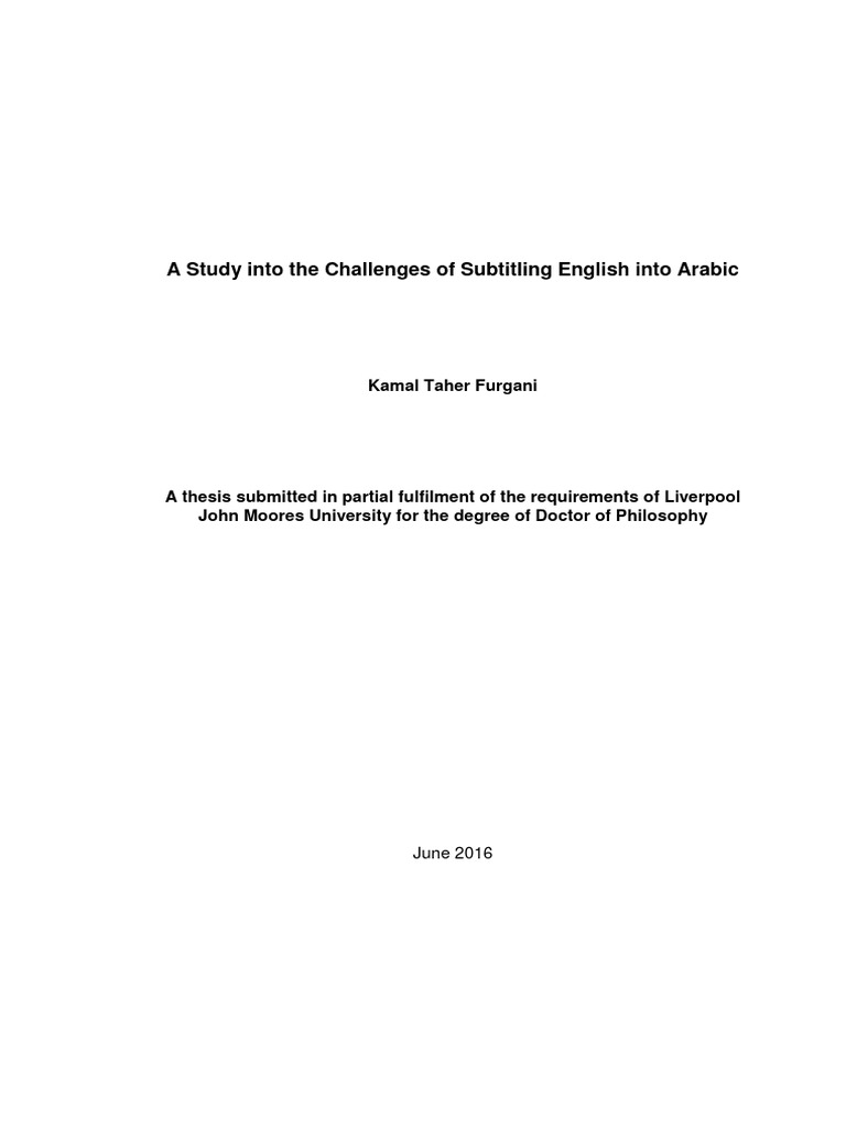 Subtitling Challenges: English to Arabic | PDF