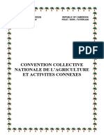 Convention Collective Nationale de l'Agriculture Et Activites Connexes du CAMEROUN