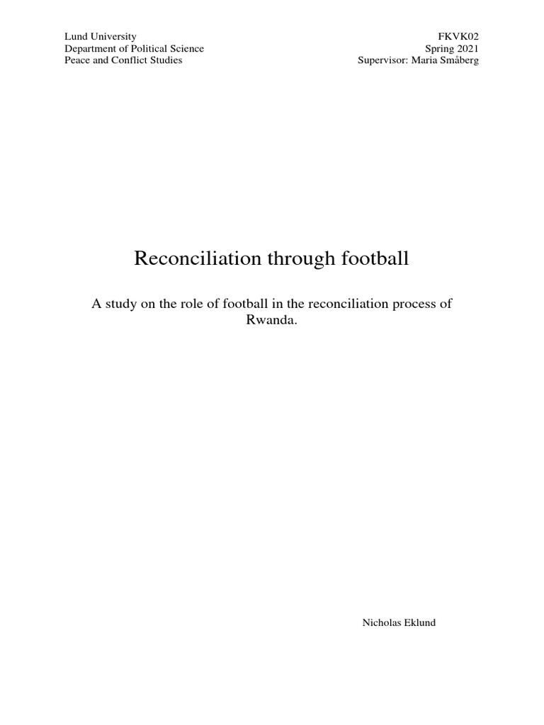 Nicholas Eklund RECONCILIATION PDF