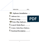 Software Installation: Software List Software Setup
