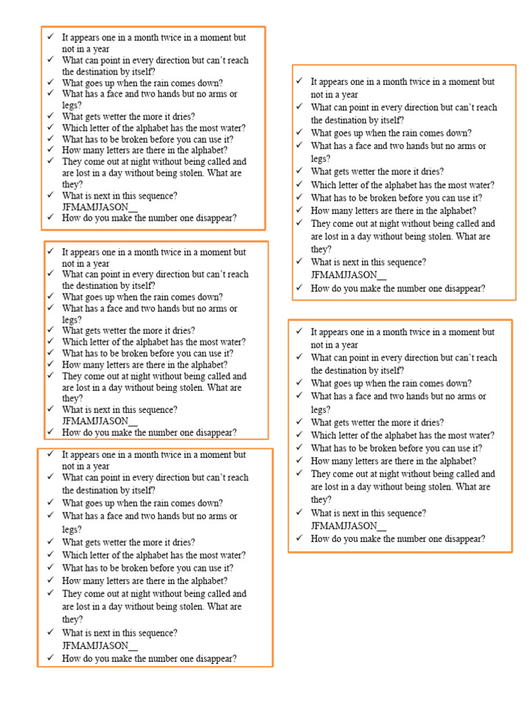 KID RIDDLES PDF intelligence overview