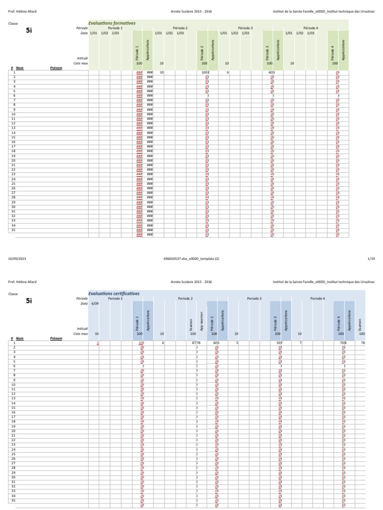 Cahier de Cotes Rita 2020 - 2021 | PDF