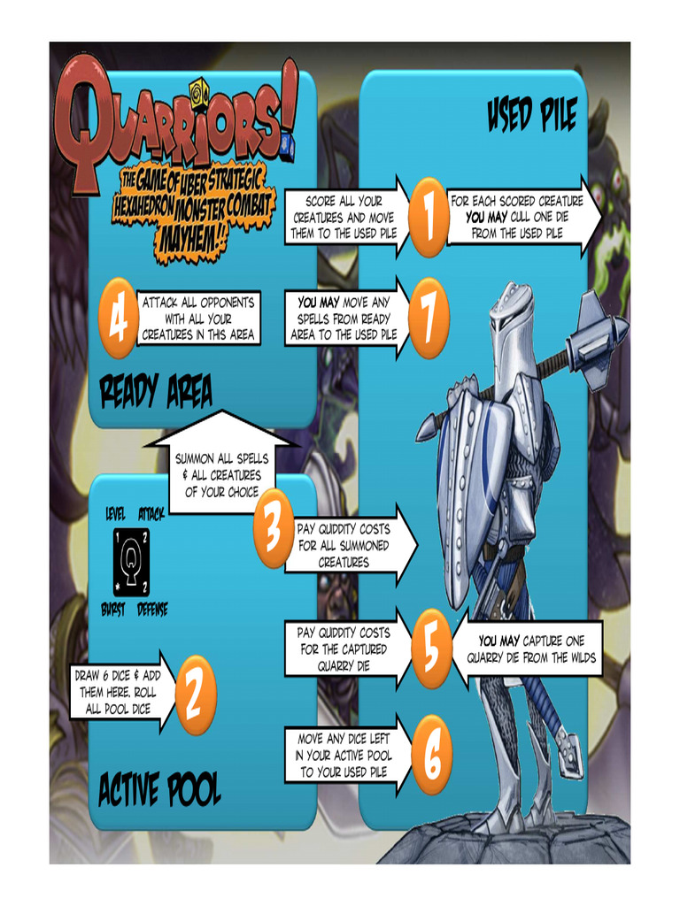 Quarriors English Playmat V2 PDF Tabletop Games Gaming