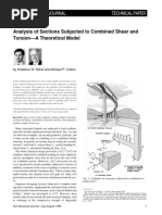 Analysis of Sections Subjected To Combined Shear and Torsion-A Theoretical Model