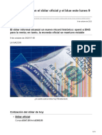 .Ar-A Cuánto Cotizan El Dólar Oficial y El Blue Este Lunes 9 de Octubre