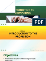 Introduction To Computing - Module 1 - Introduction To The Profession