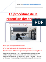 La Procédure de La Réception Des Travaux