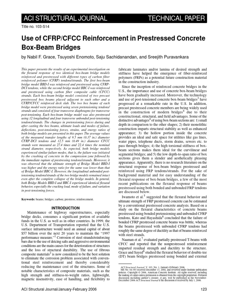Use of CFRP/CFCC Reinforcement in Prestressed Concrete Box-Beam Bridges ...