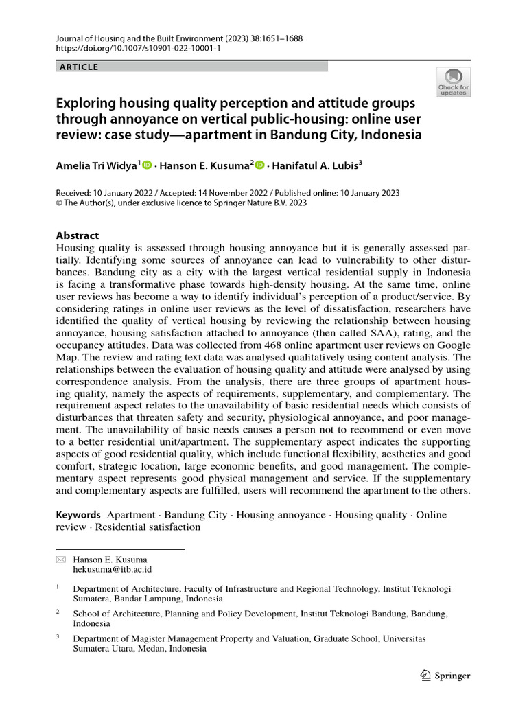 Exploring Housing Quality Perception and Attitude Groups PDF