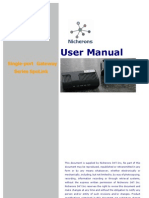 User Manual: Single-Port Gateway Series Spolink