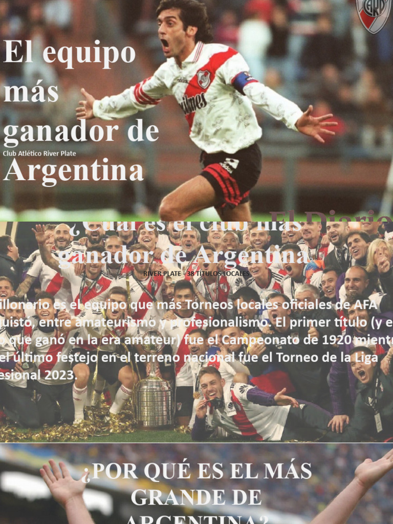 Títulos y historia de River Plate | PDF | Asociación de Futbol | Deportes