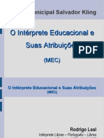 O Intérprete Educacional e Suas Atribuições