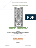 Memoria Descriptiva: Universidad Nacional Federico Villarreal