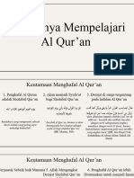 Pentingnya Mempelajari Al-Qur'an