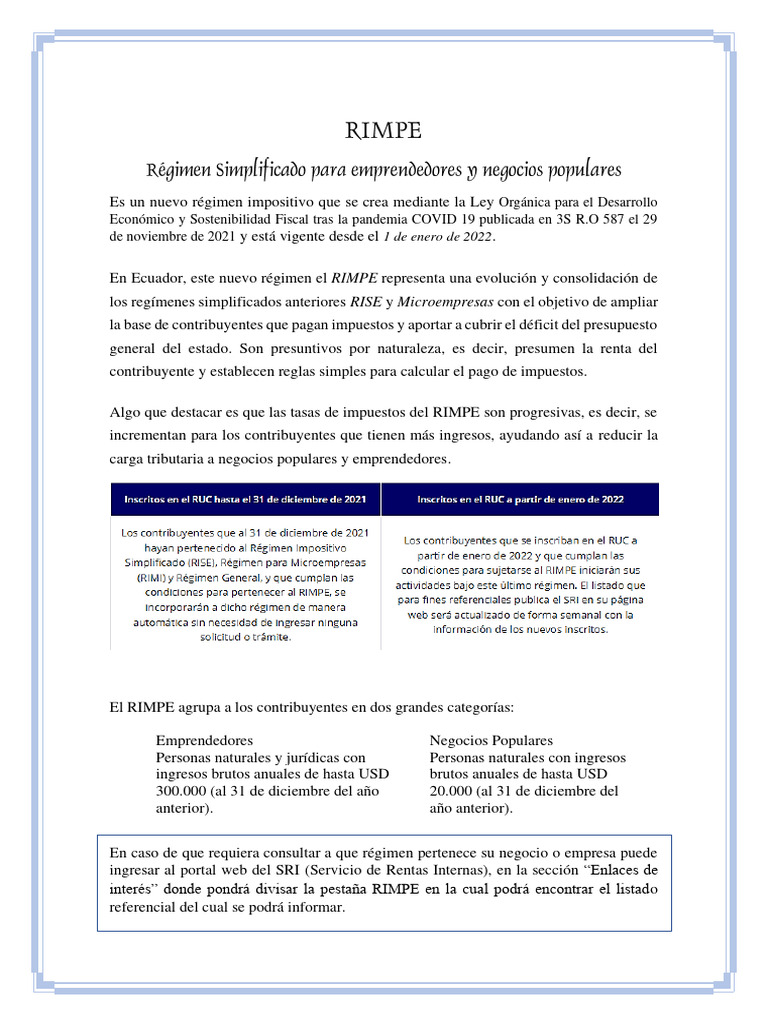 El Rimpe Ecuador | PDF | Negocios | Finanzas y dinero
