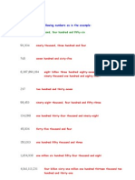 Expressing Numbers Exercises + Solution