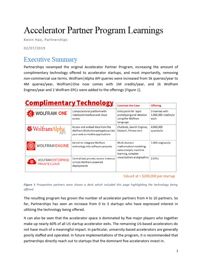 Accelerator Partner Program Learnings | PDF | Startup Company | Small ...