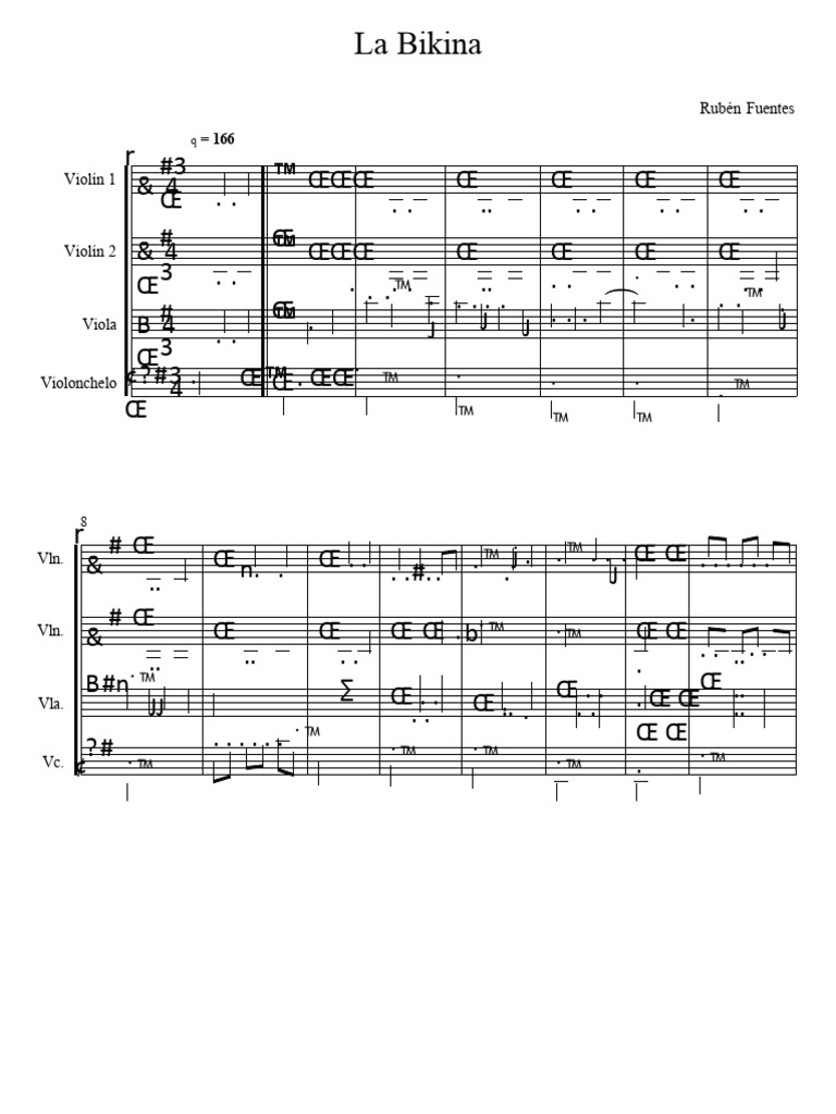 Fuentes Ruben La Bikina Partitura y Partes PDF