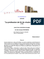 658 Rousseau La Profession de Foi Du Vicaire Savoyard