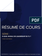 Re Sume S de Cours - A Quel Niveau de Leadership Es-Tu 1