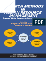 Research Methods in Human Resource Management