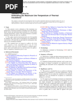 Estimating The Maximum Use Temperature of Thermal Insulations