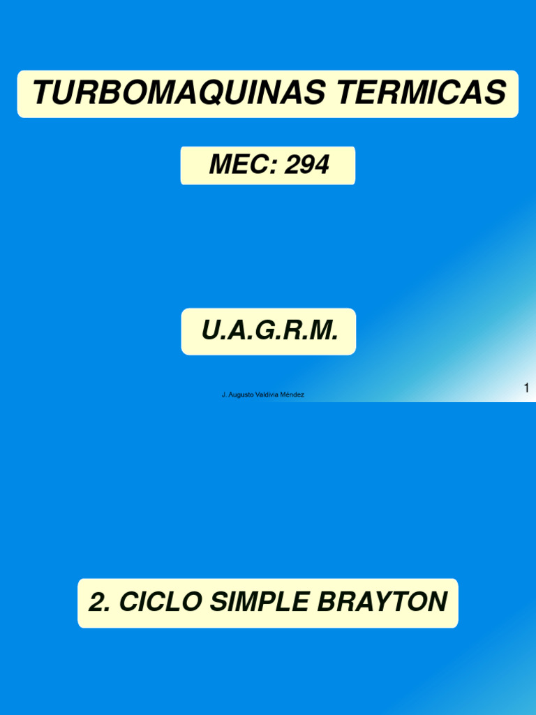 2 Ciclo Brayton PDF