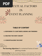 Contextual Factors in Event Planning