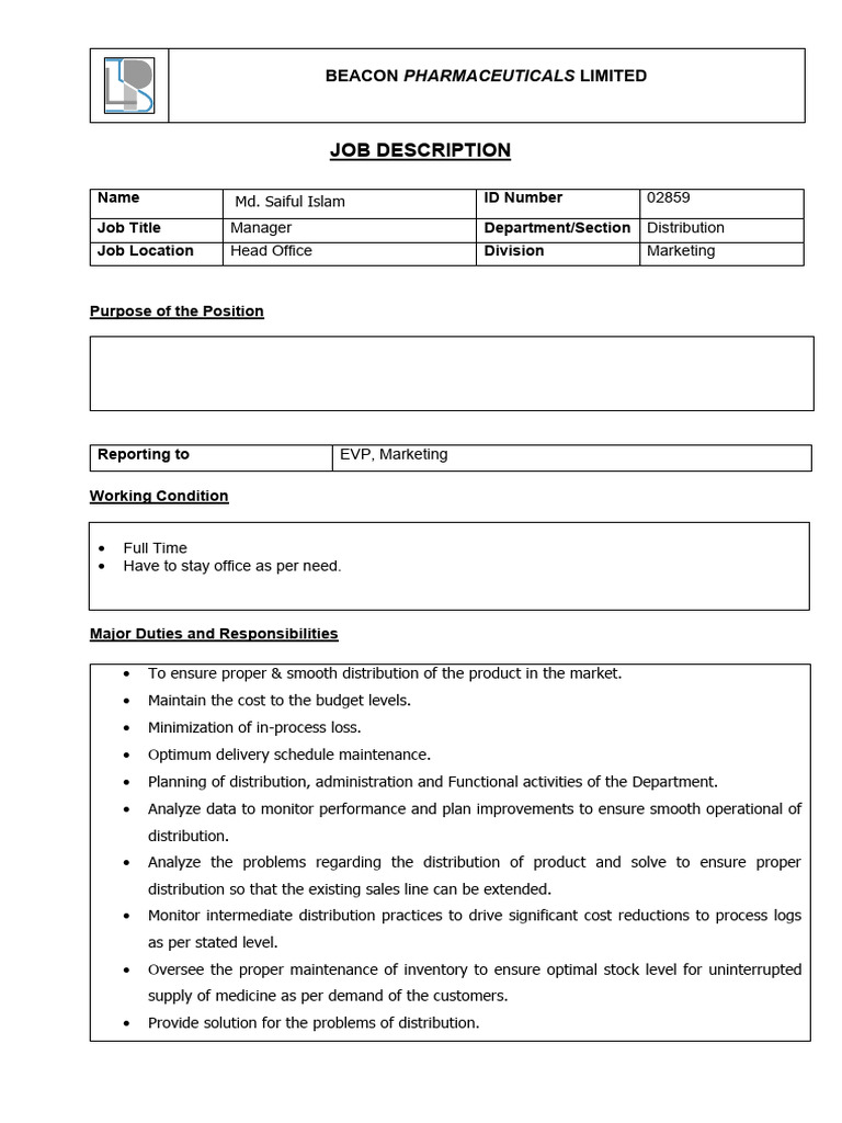 JD Manager, Distribution PDF