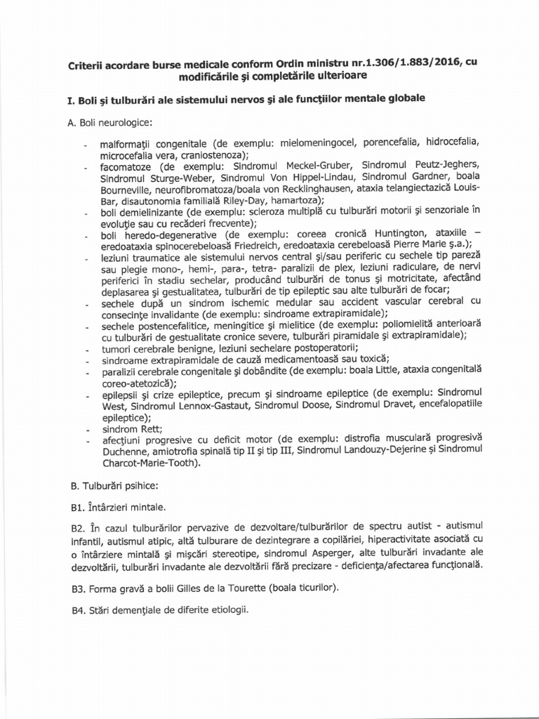 Anexa criterii acordare burse medicale pdf