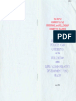 Manual on Policies and Guidelines on the Utilization of the RADF 2012