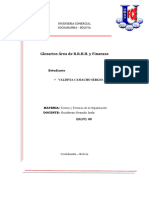 Área de Recursos Humanos y Finanzas