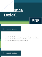 Seminário - Semântica Lexical