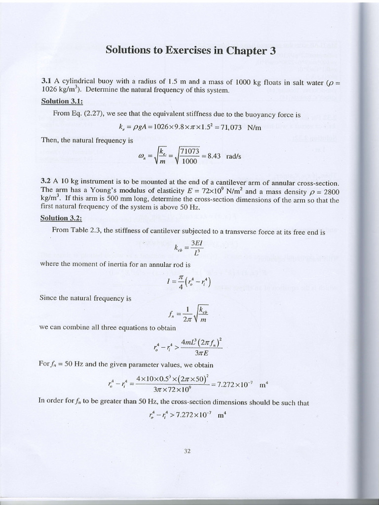 Natural Frequency of Buoyant Systems | PDF