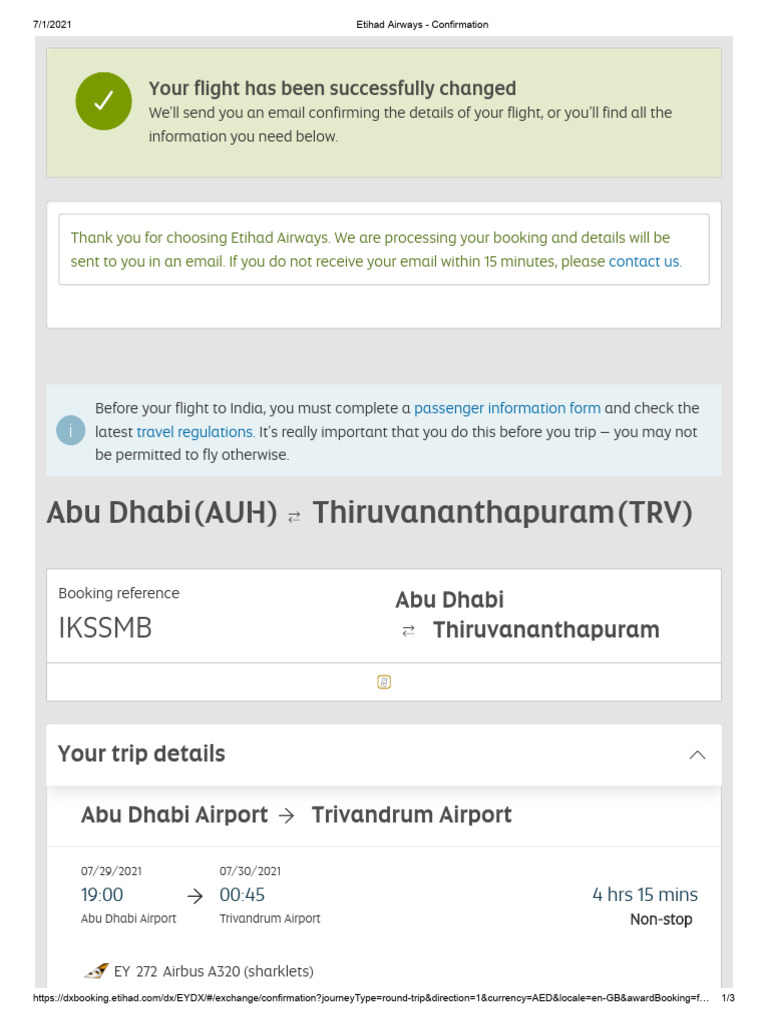 Etihad airways confirmation for kannan pdf