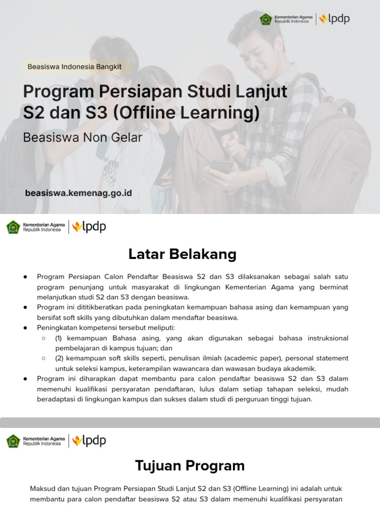Program Persiapan Beasiswa S2/S3 Kemenag | PDF | Bisnis | Pengelolaan ...